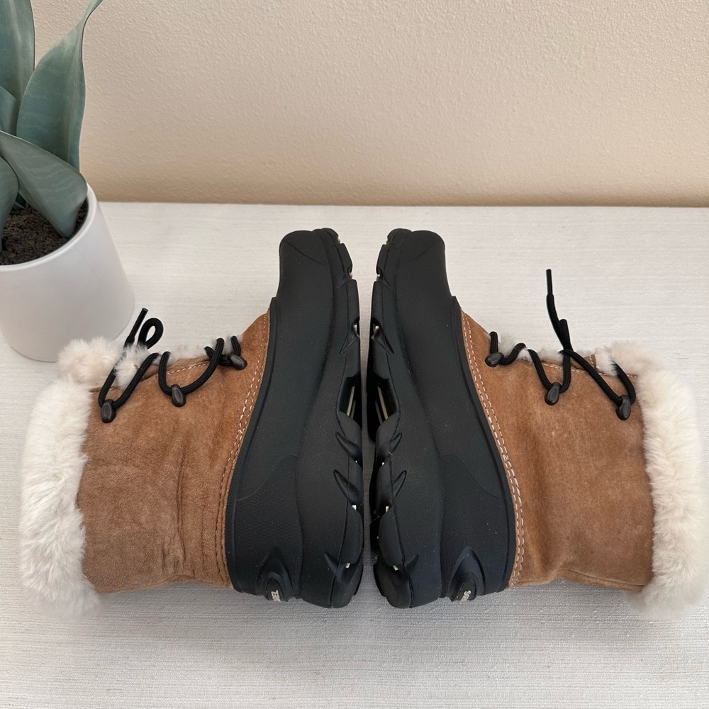 Sorel Tan Suede Faux Fur Lace Up Weatherproof Winter Boots Woman’s 6 - Picture 7 of 14